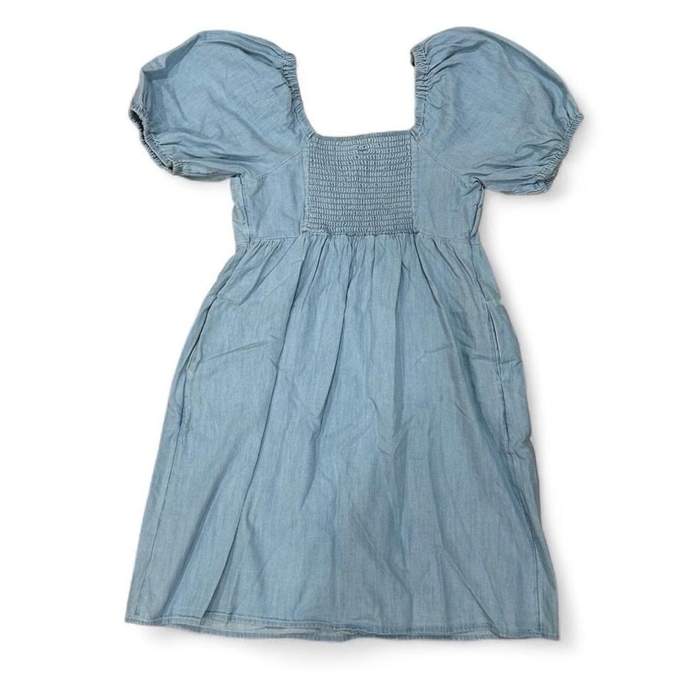 NWT Smocked Chambray All-Day Fit & Flare Dress Size Small Old Navy - Picture 3 of 8